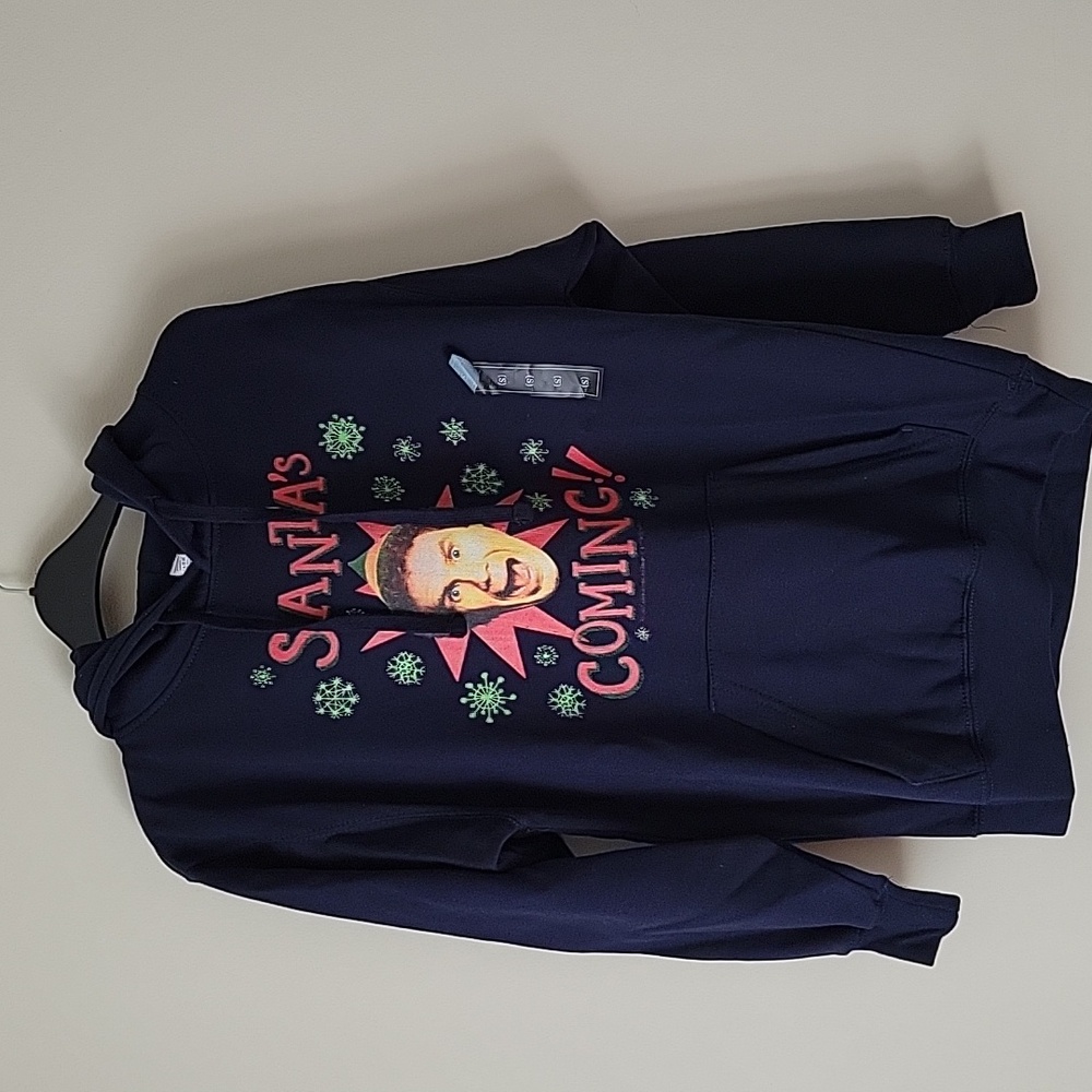 Will Ferrell "Elf" Navy Blue Hoodie Sweatshirt- Size S- New!